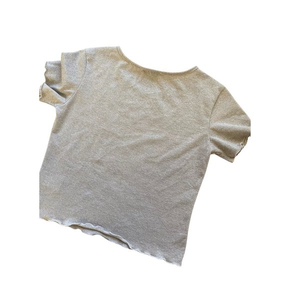 URBAN OUTFITTERS Gold Shimmer Top SIZE M - Picture 3 of 4